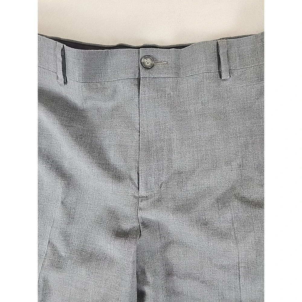L.L. BEAN MEN'S GRAY 100% WOOL DRESS PANTS-38W BARELY WORN-LIGHTWEIGHT